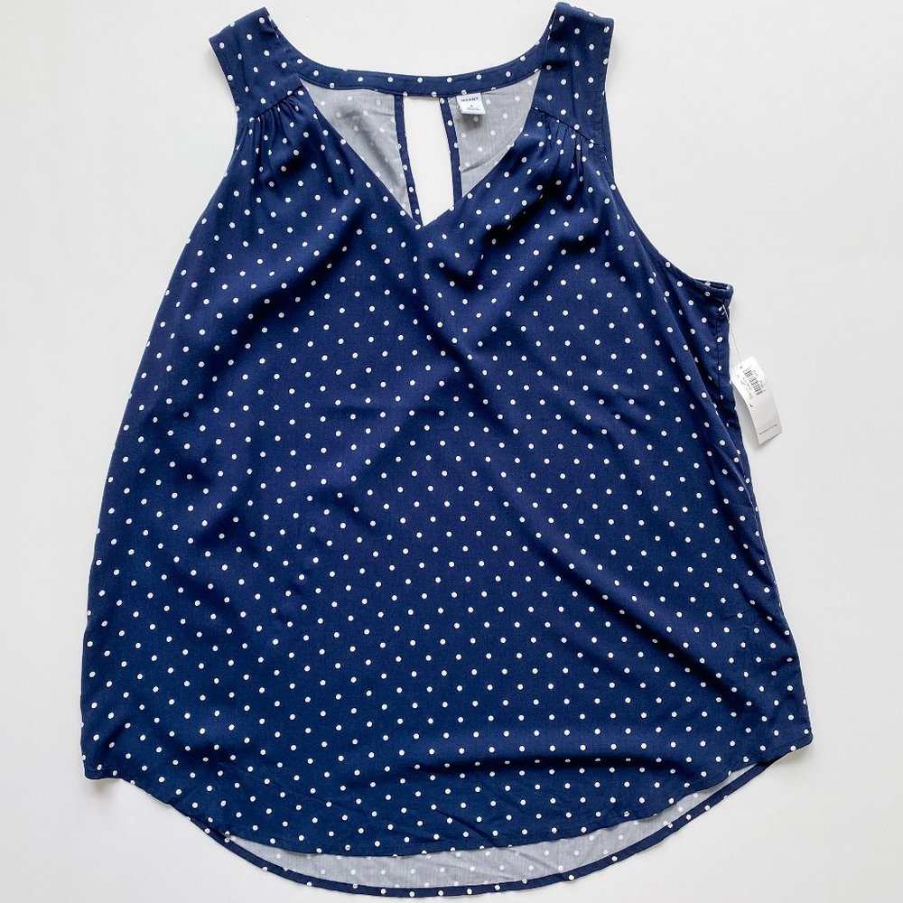 Navy with Polka Dots Sleeveless Old Navy Top